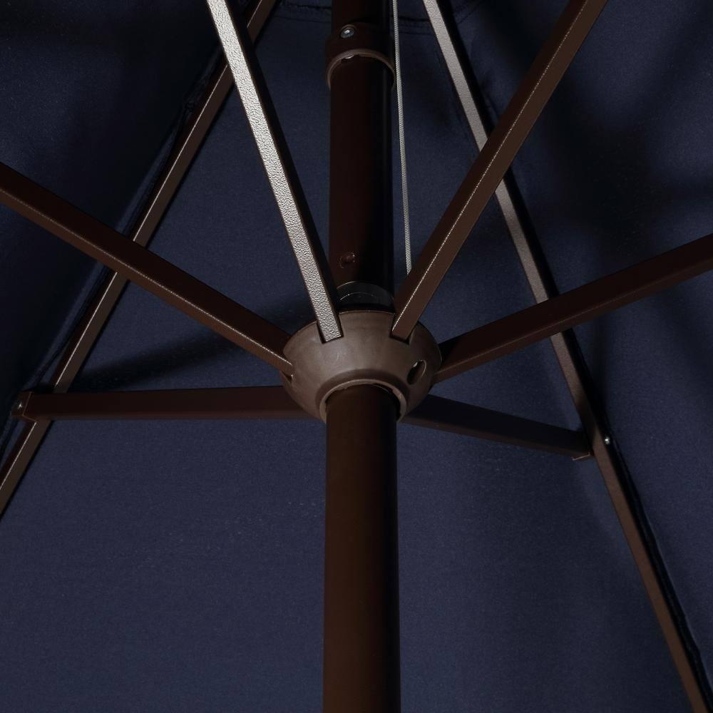 Arlmont & Co. Teretha 9 ft. Classic Cottage Tassel Market Patio Umbrella with Auto-Tilt, Crank, and UV Protection