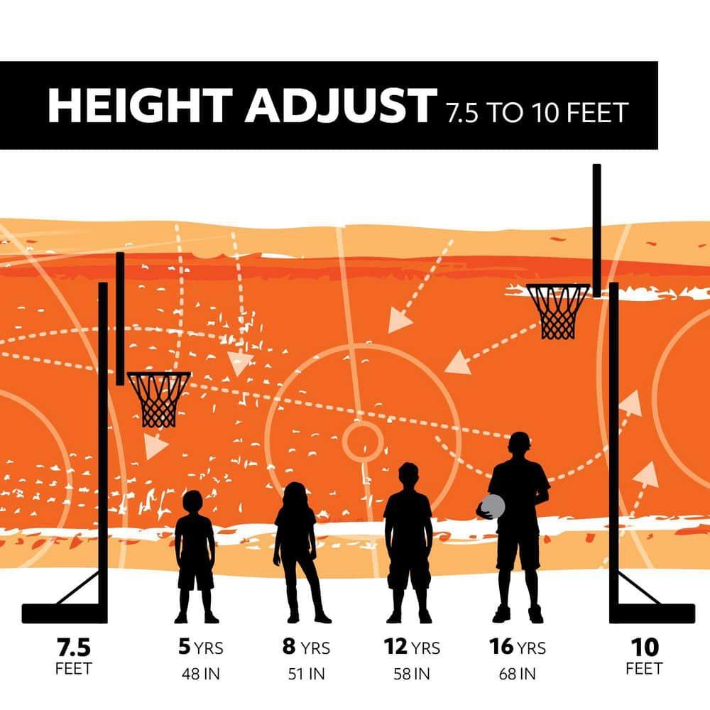 Lifetime New Adjustable Bolt Down Basketball Hoop (60-inch Tempered Glass), 90569
