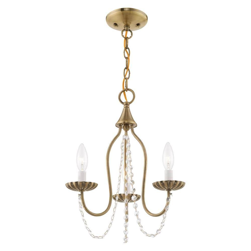 Livex Lighting Alessia 3 - Light Chandelier in  Antique Brass
