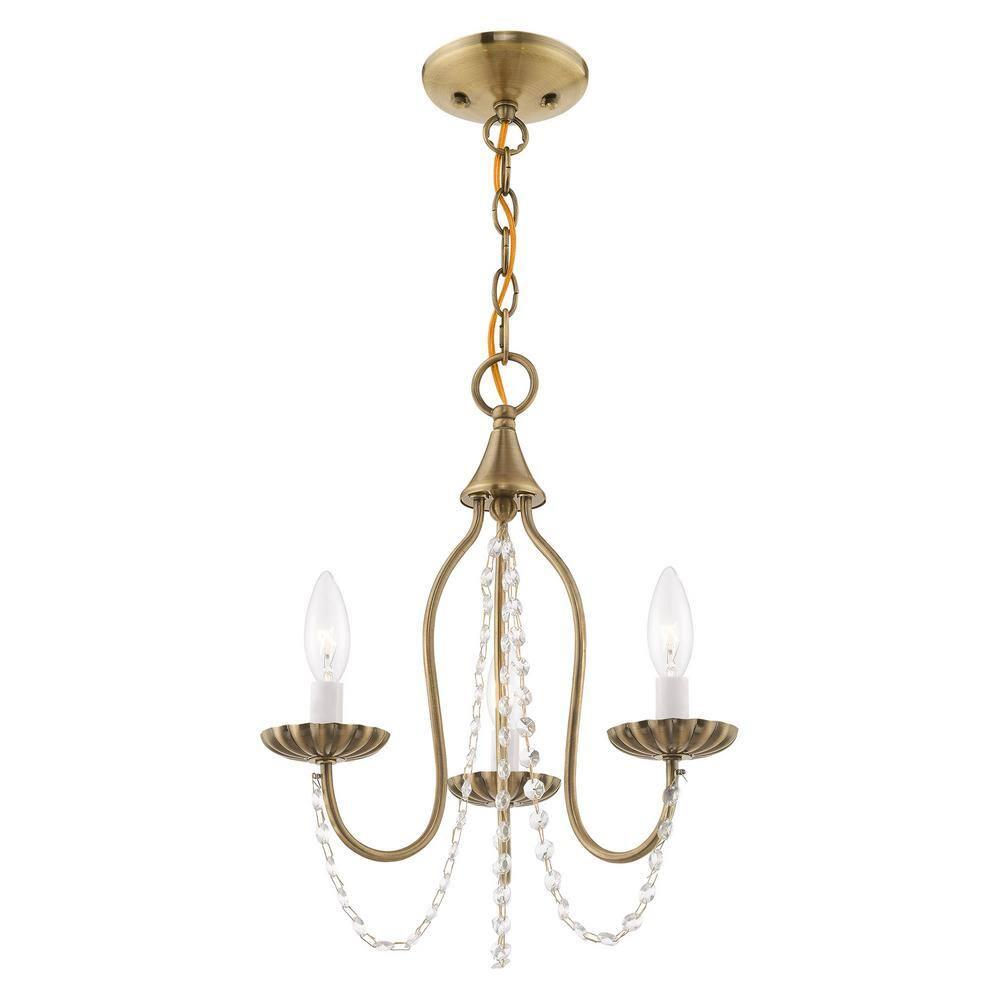 Livex Lighting Alessia 3 - Light Chandelier in  Antique Brass