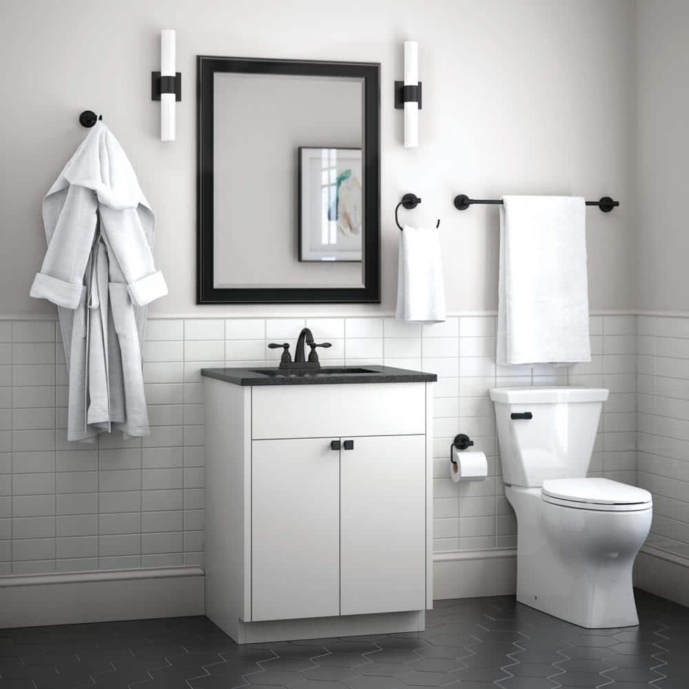 Voisin 24 in. Towel Bar Bath Hardware Accessory in Matte Black