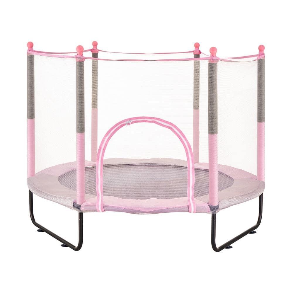 VEVOR 60" Trampoline for Kids Mini Toddler Trampoline with Net Indoor Outdoor