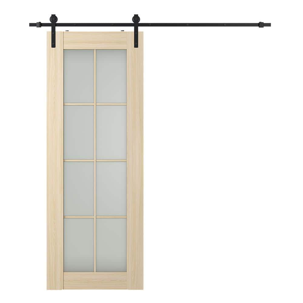 Belldinni Avon 8 Lite Solid + Manufactured Wood Paneled Barn Door