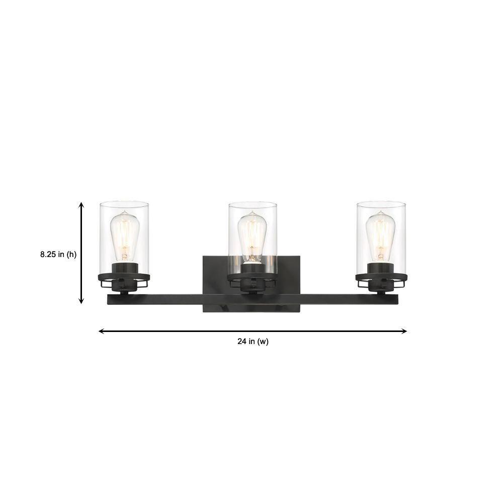 Designers Fountain 93303-BK Jedrek 3 Light Bath in Black