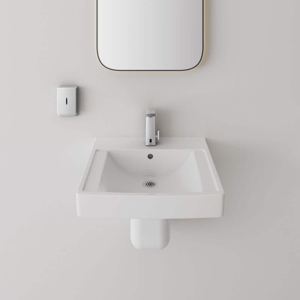 American Standard Decorum 20.25'' White Vitreous China Rectangular Bathroom Sink with Overflow