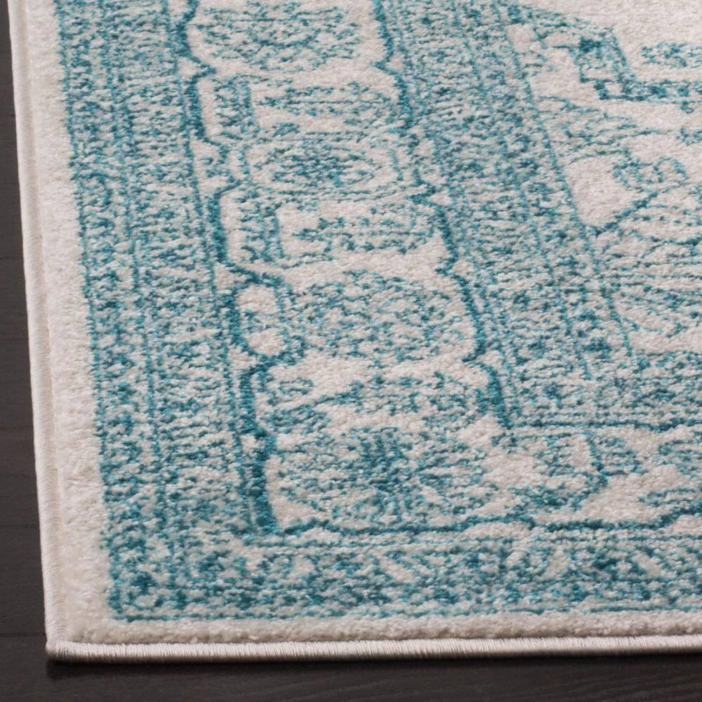 Adirondack ADR108 Power Loomed Area Rug - Ivory/Teal - 8'x10' - Safavieh.