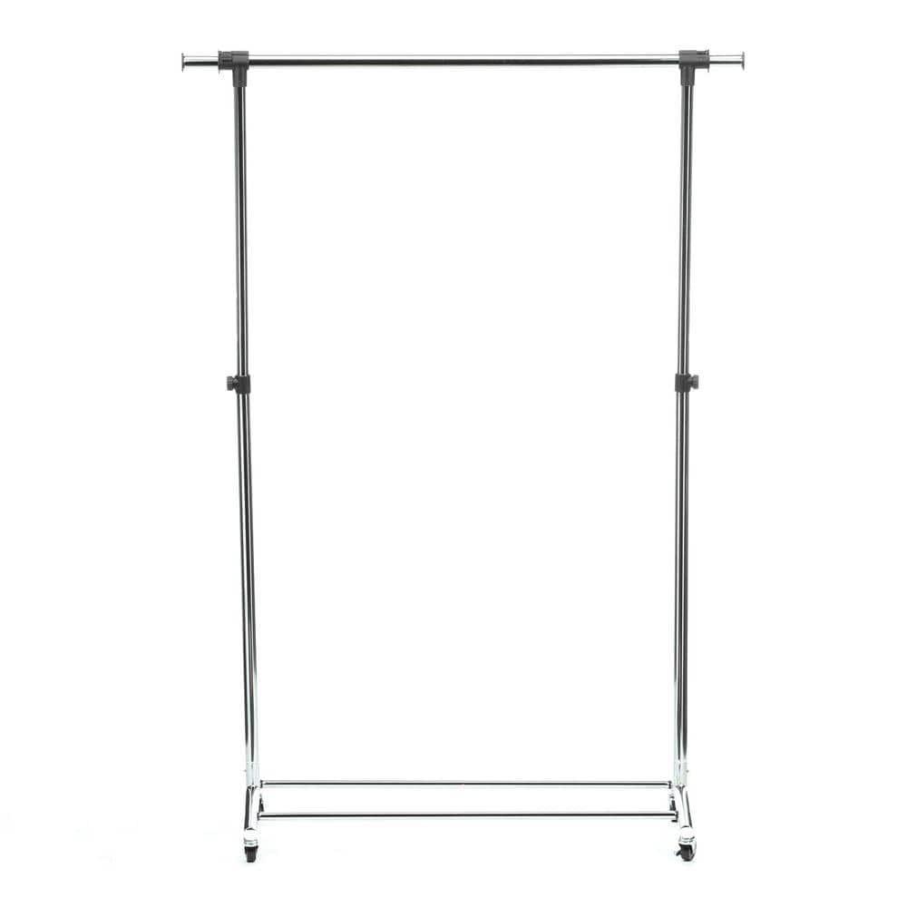 Honey-Can-Do Chrome Garment Rack: Steel Frame Wardrobe & Hanger Rack, Closet Storage, 70.5" Height, 30 lb Capacity
