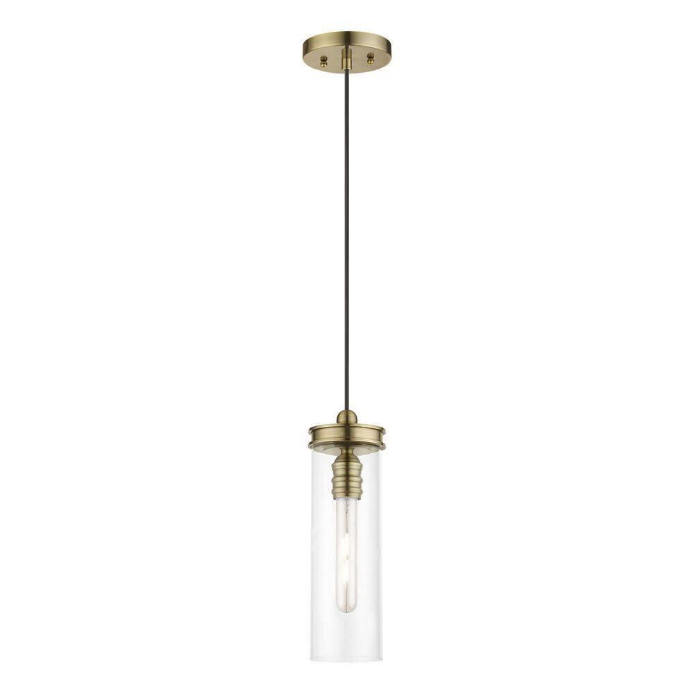 Livex Lighting Devoe 1 - Light Pendant in  Antique Brass