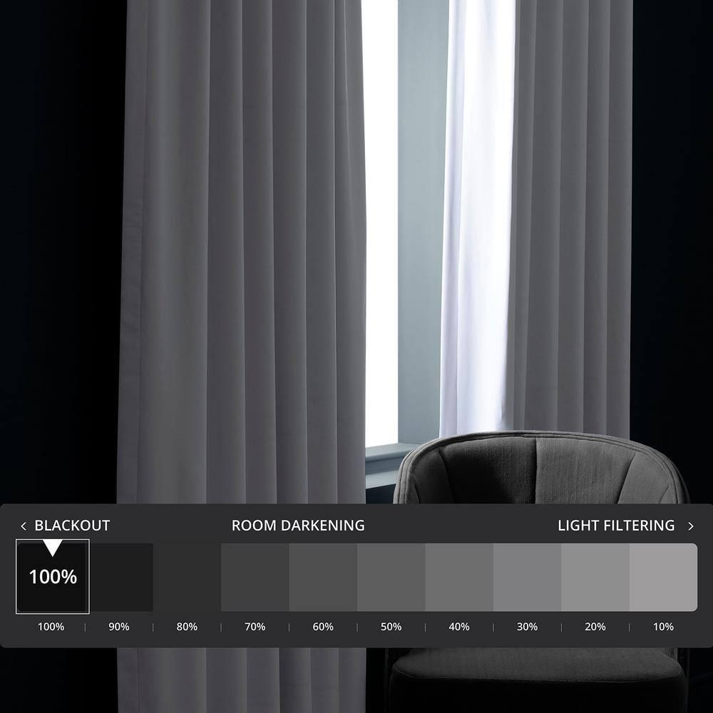 HPD Half Price Drapes Essential Solid Blackout Curtains for Bedroom 96 Inches Long (1 Panel) Thermal Insulated Blackout Curtains for Living Room Rod Pocket Window Curtains, 50W x 96L, Off White
