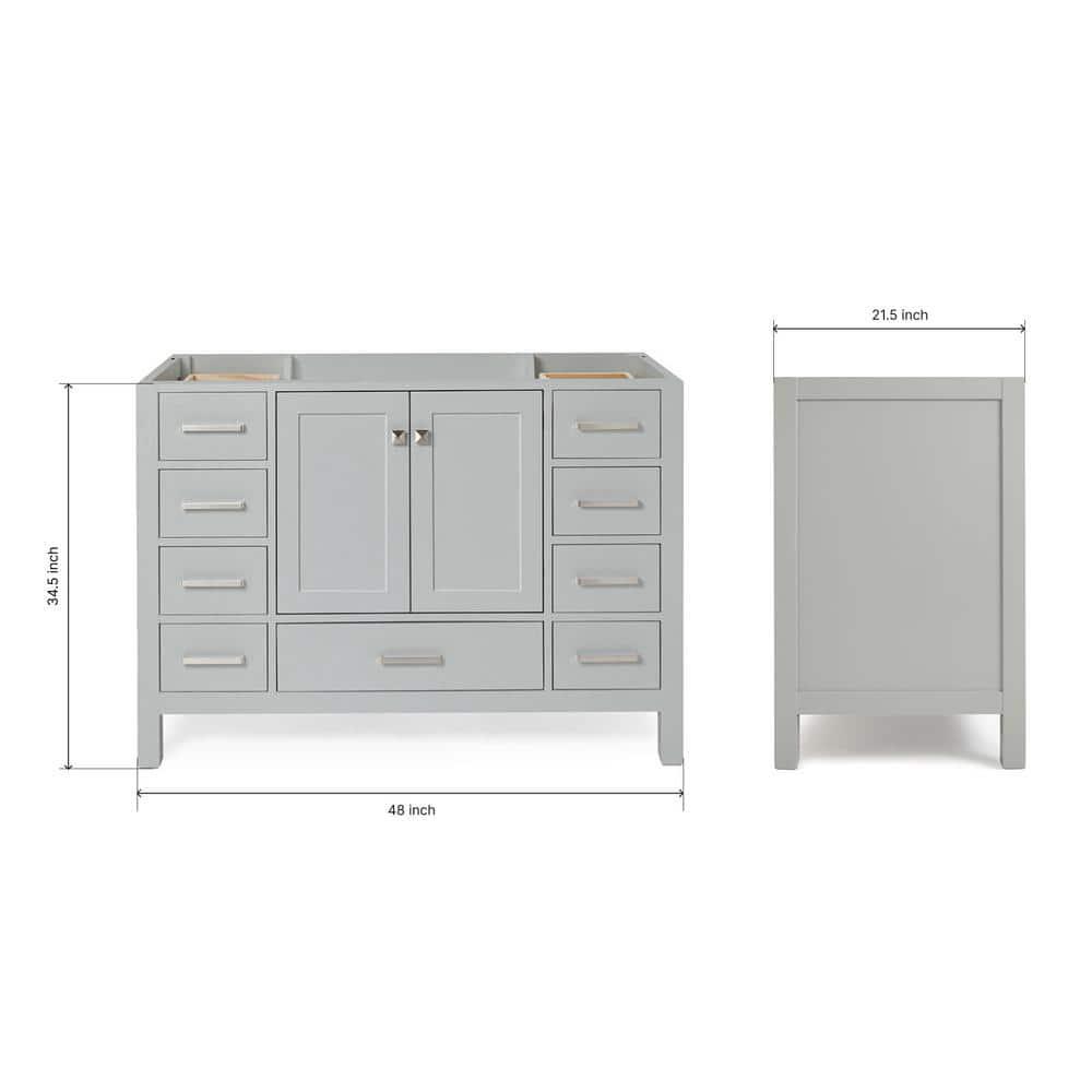Ariel A049s-Bc Cambridge 48" Single Free Standing Vanity Cabinet Only - Grey