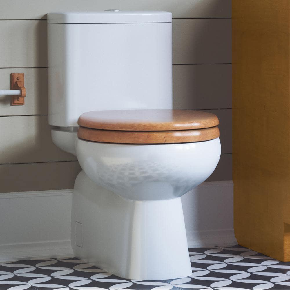 Design House Dalton Round Oak Wood Toilet Seat