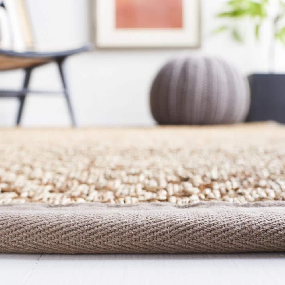Natural Fiber NF114 Power Loomed Indoor Area Rug - Natural/Grey - 7'x7' - Safavieh