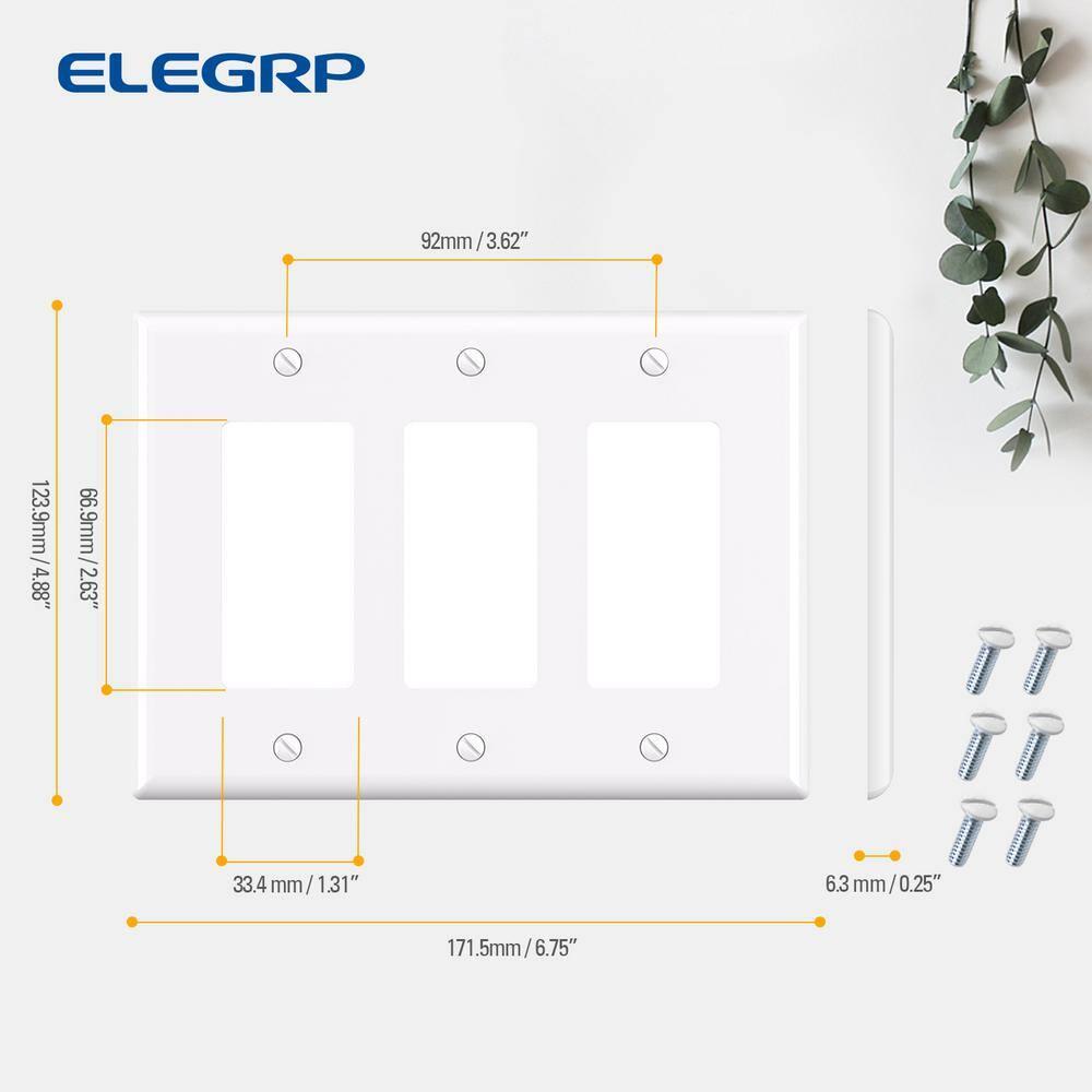 ELEGRP No Subject 3 - Gang Rocker Wall Plate