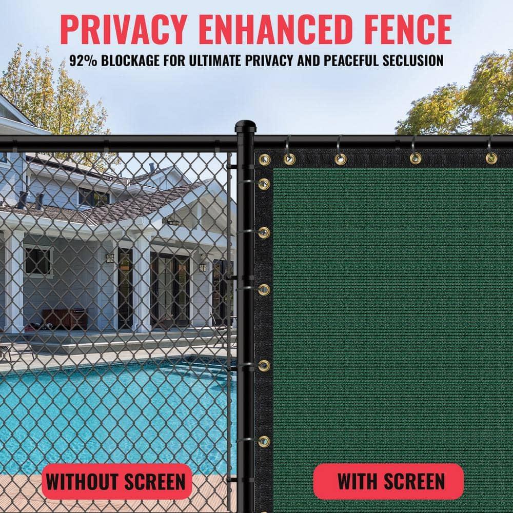 SEALTECH Ultra Heavy Duty 200 GSM Privacy Fence Screen – Non-Recycled Polyethylene Mesh Shade Net with Bindings & Rustproof Grommets - 90% + Blockage Includes Cable Zip Ties. (Green 6'X50')