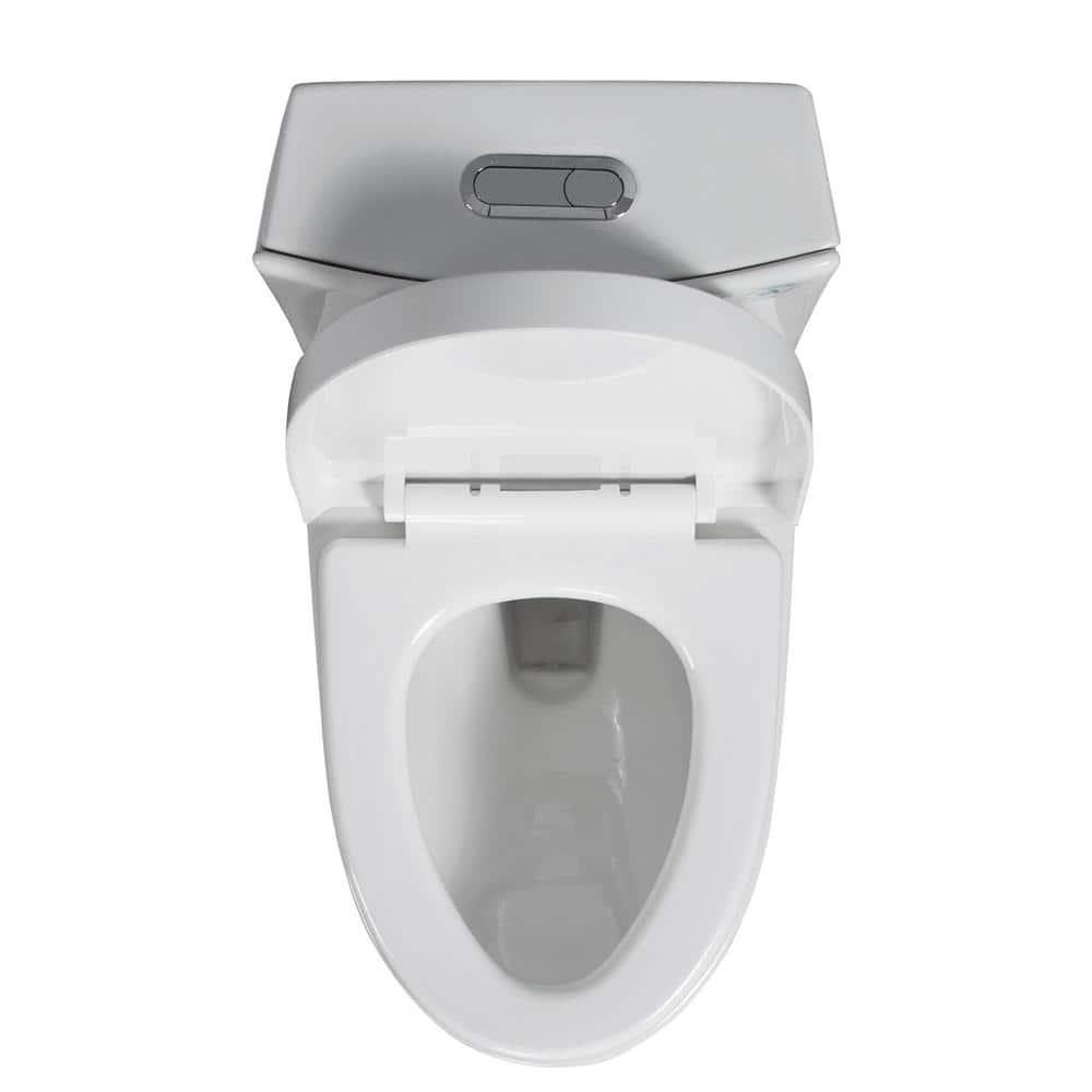 One-Piece 1.1/1.6 Gpf Dual Flush Elongated Toilet In Seat Included