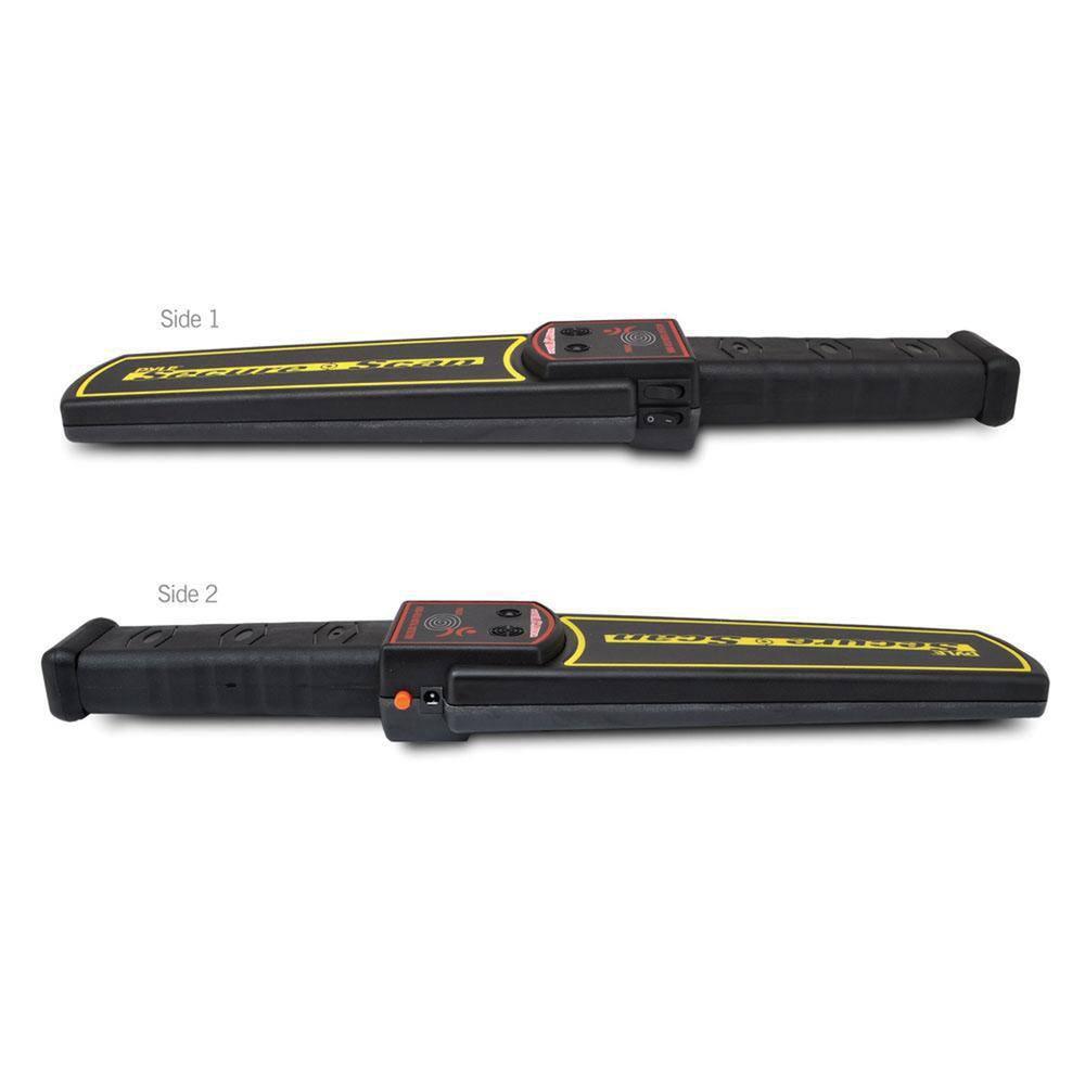 PYLE Handheld Metal Detector Security Wand - Portable Battery Operated Super Security Scanner w/ Adjustable Sensitivity, Sound Vibration Alerts, Detects Weapons, Knives & Other Metal Objects - PMD38