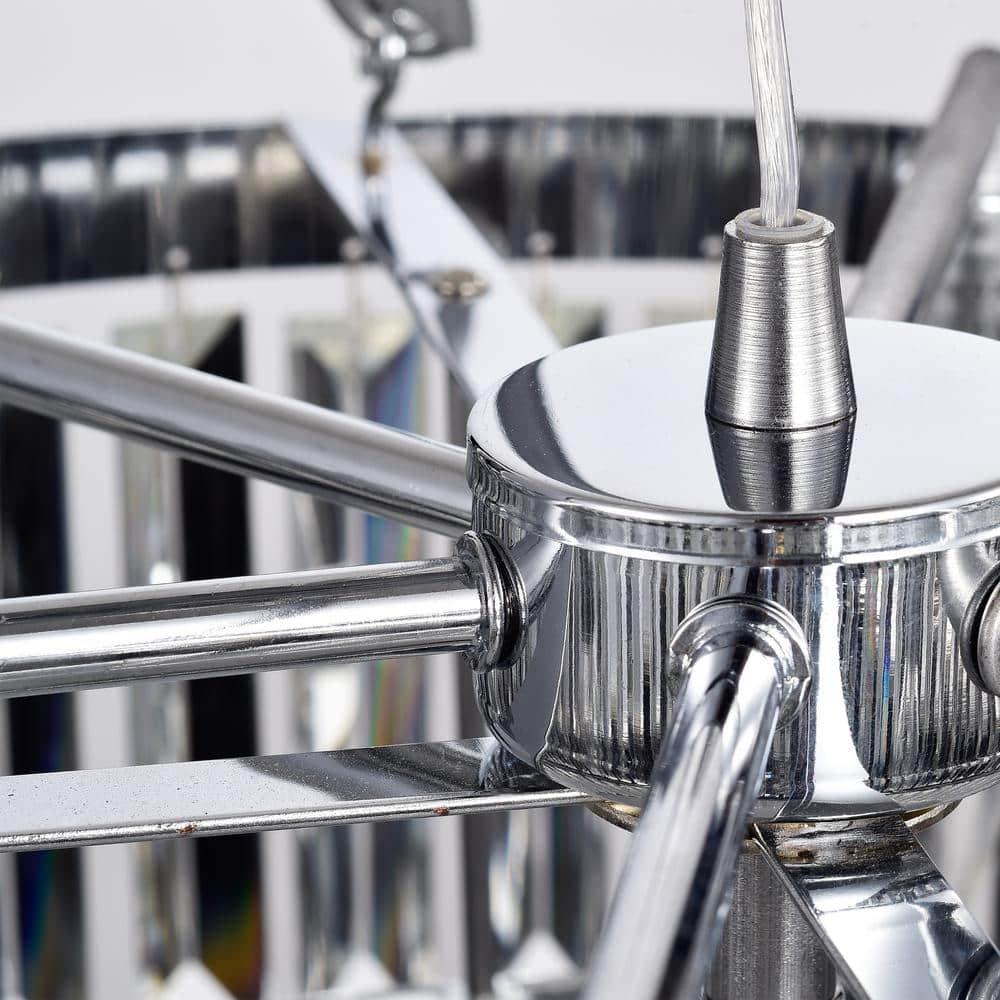 Hong Kong Best New Zhu Yuan Lighting Co. Alytus 9-Light Semi Flush Mount for Dining/Living Room Bedroom Office Foyer Chrome