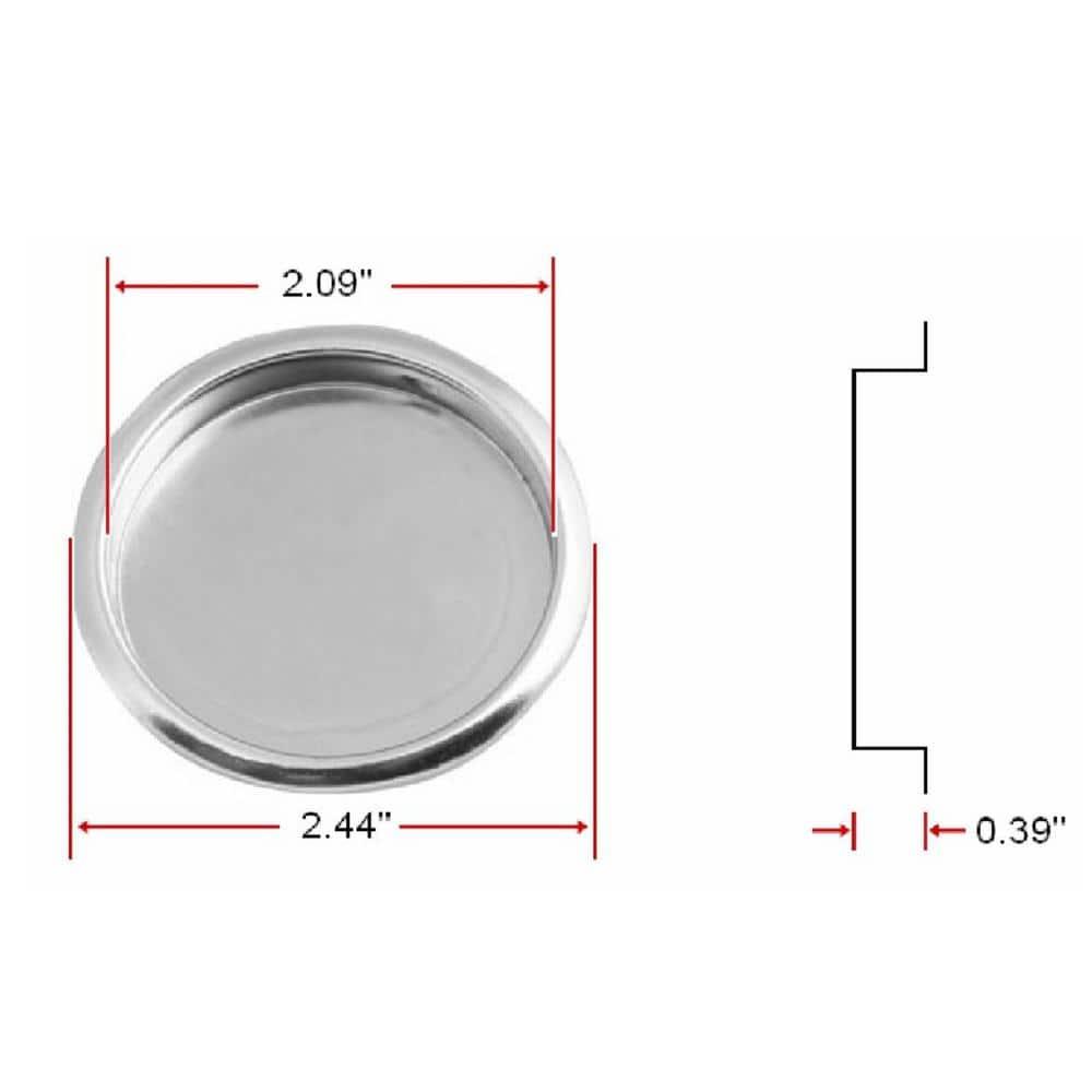 Design House 4-Pack 2.12" Sliding Closet Door Finger Pulls, Oil Rubbed Bronze