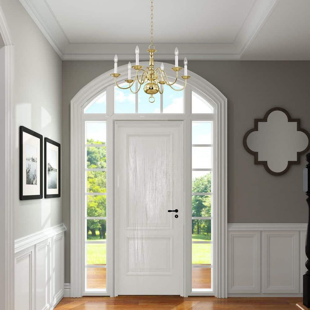 Livex Williamsburgh Chandelier in Polished Brass
