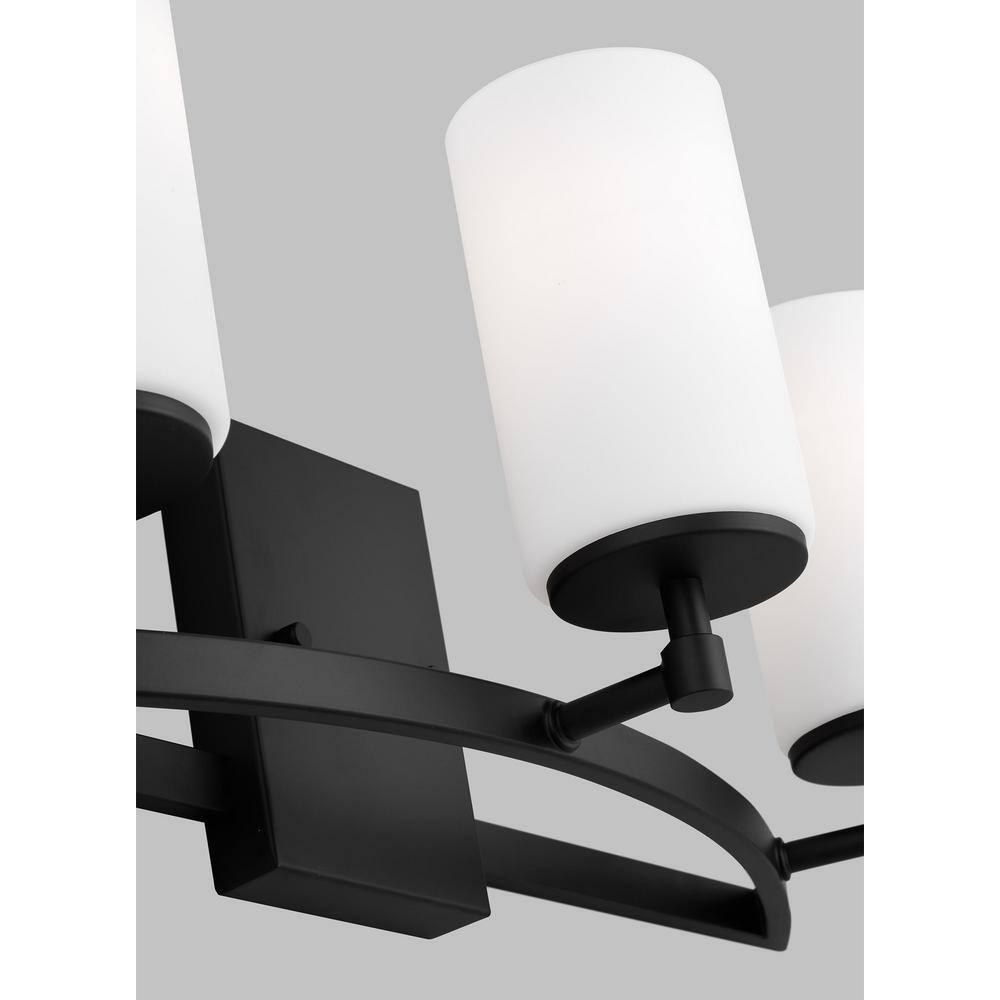 Generation Lighting Alturas 22-in 3 -Light Matte Black Modern/contemporary Vanity light
