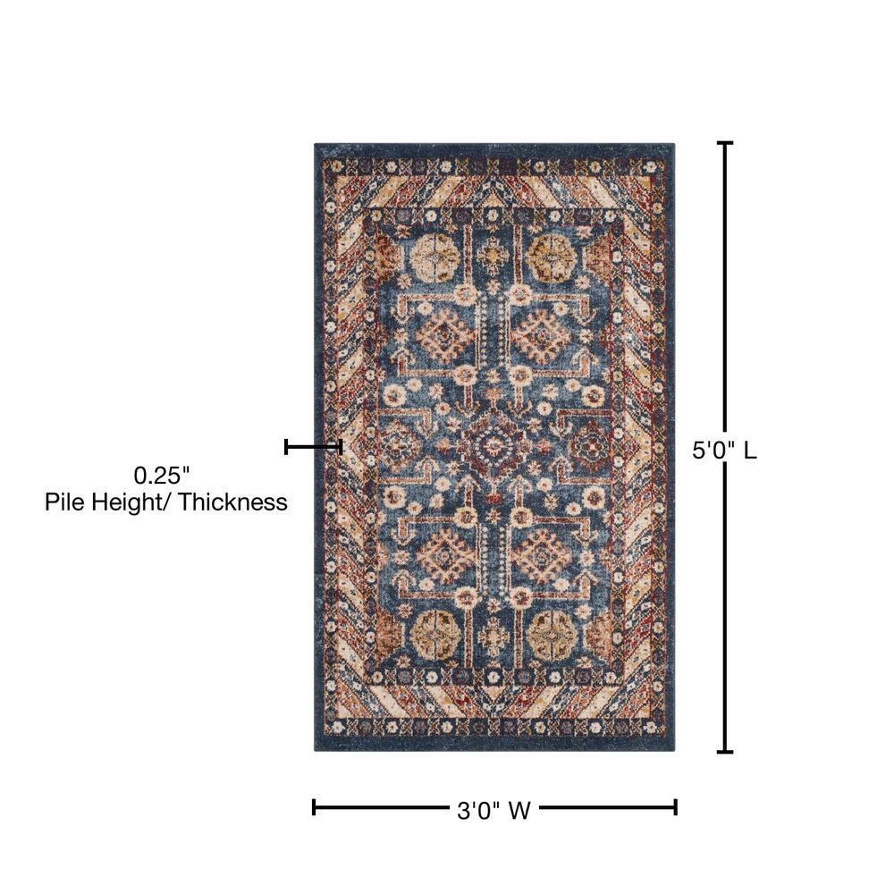 SAFAVIEH Bijar Johann Oriental Area Rug, Royal/Ivory, 3' x 5'