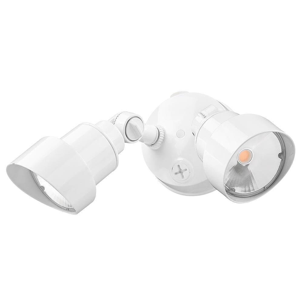 Acclaim Lighting LFL2WH 2-Light Gloss White Integrated LED Adjustable Head Floodlight