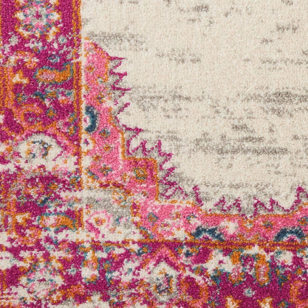 Nourison Passion Medallion Bohemian Indoor Rug Ivory/Fuchsia 9' x 12'