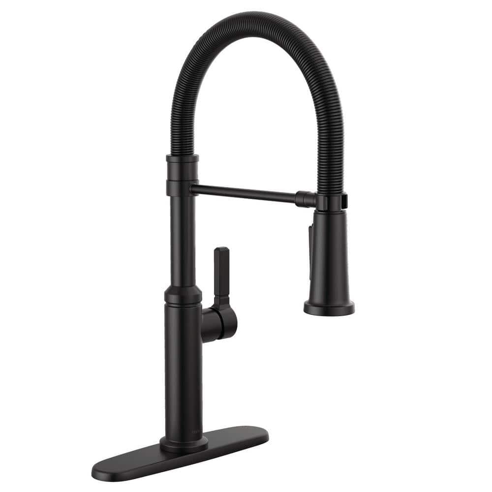 Delta Rhett Pro Commercial Kitchen Faucet, Pull Down Sprayer Kitchen Sink Faucet 18829-BL-DST