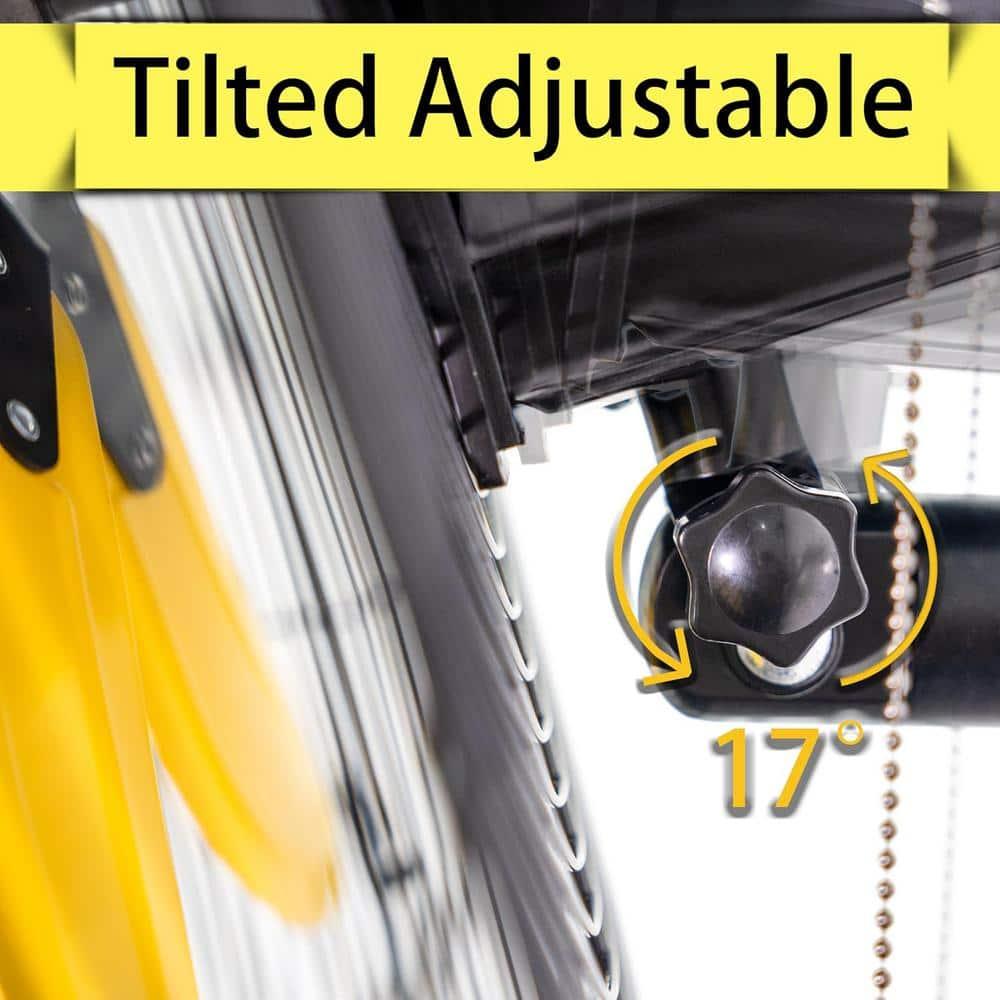 20 in. Oscillating Wall Fan, 4800 CFM High Velocity Industrial Mounted Wall Heavy-Duty Fans in Yellow with 3 Speeds