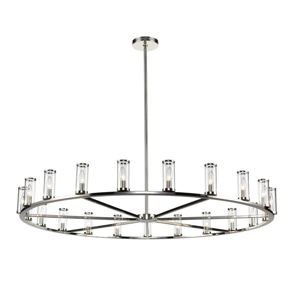 Revolve 21 - Light Dimmable Wagon Wheel Chandelier