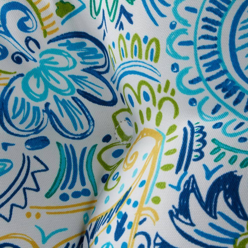 Baltic Paisley 20 in. Plush Outdoor Chair Cushion, Set of 2