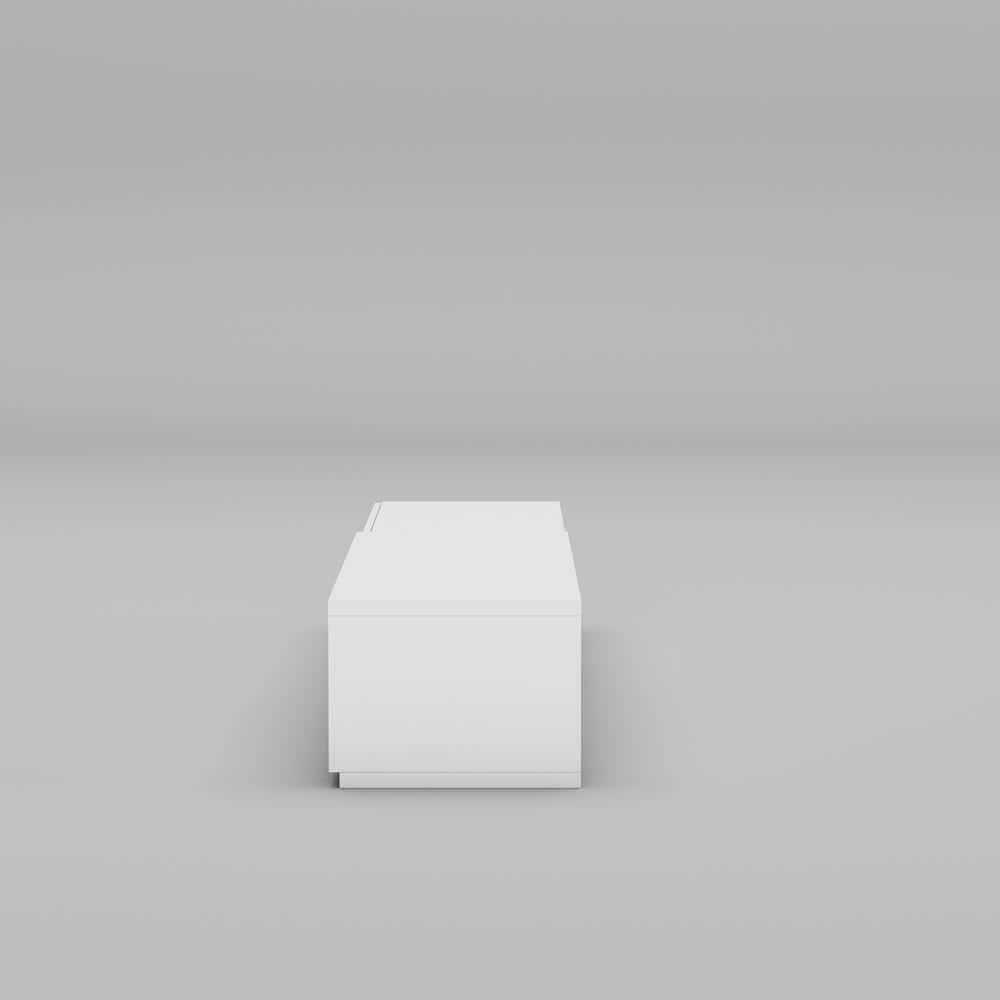 MONSLIPA Entertainment Center TV Stand - Expanded, with 4 Drawers, Living Room Decor, White