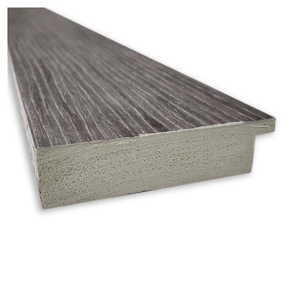 Amanti Art Pinstripe Plank Grey Picture Frame Opening Size 18x24 in.