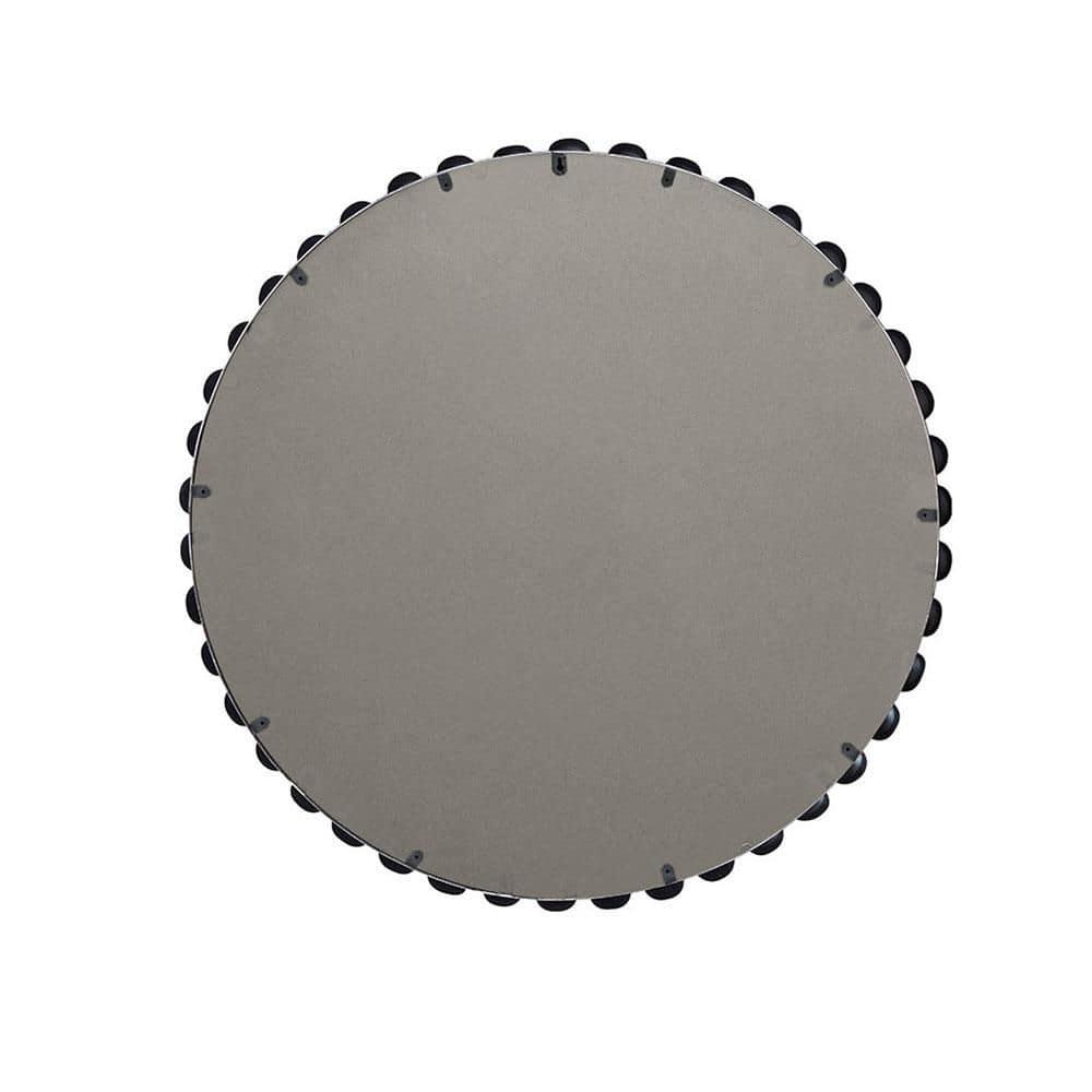 Marlowe Beaded Round Metal Wall Mirror