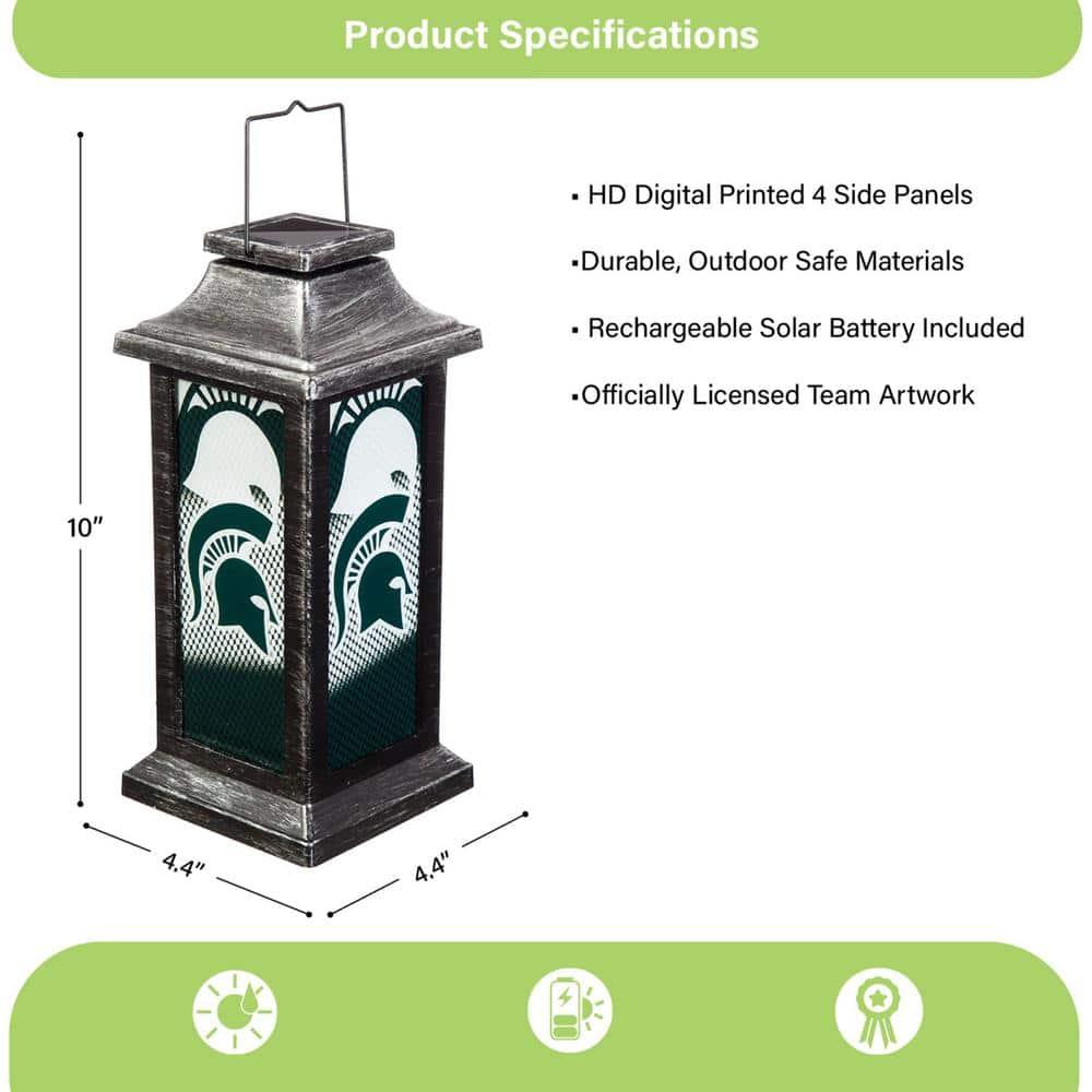 Evergreen Enterprises, Inc NCAA Team 10'' Solar Powered Outdoor Lantern