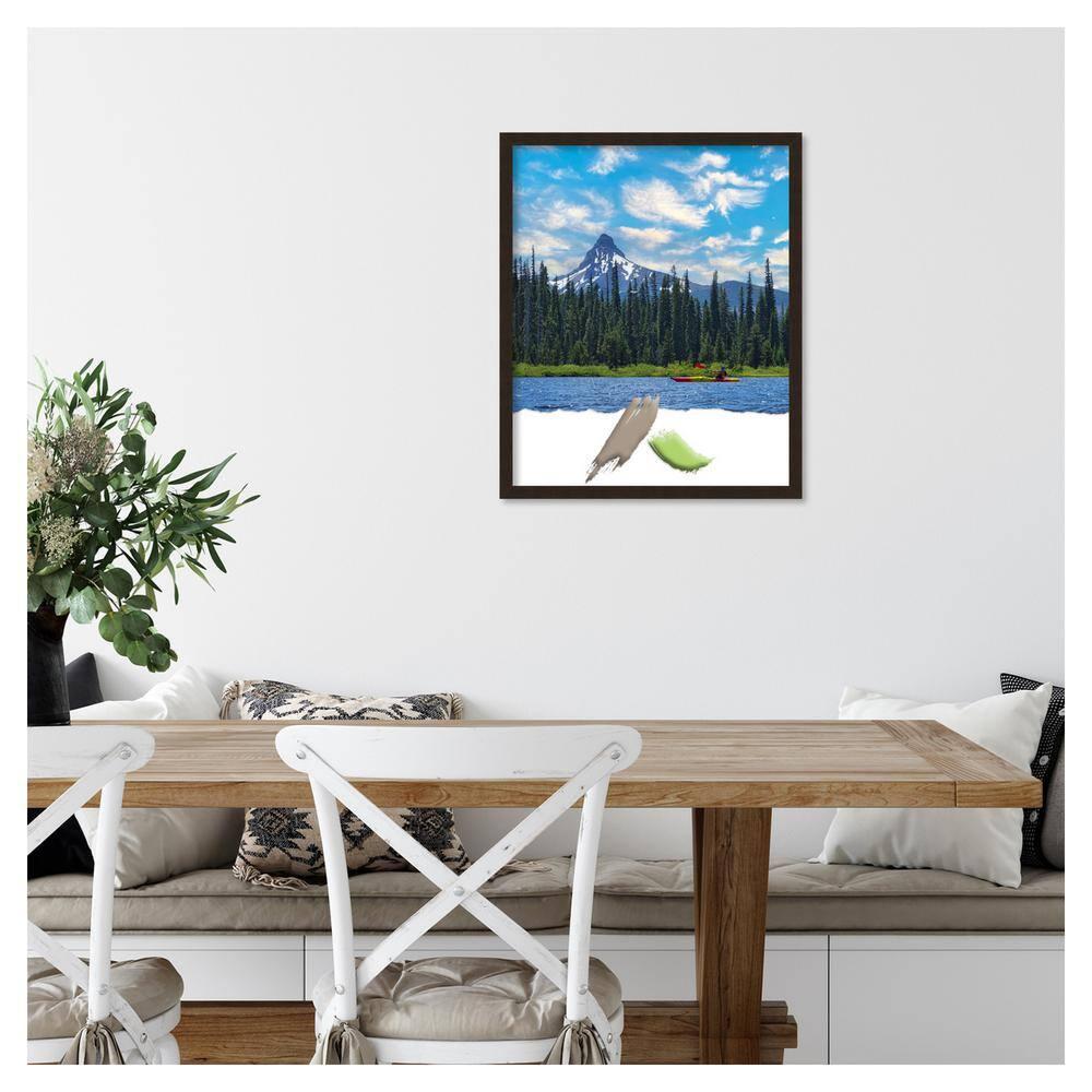 Amanti Art Carlisle Espresso Narrow Wood Picture Frame Opening Size 18x22 in.