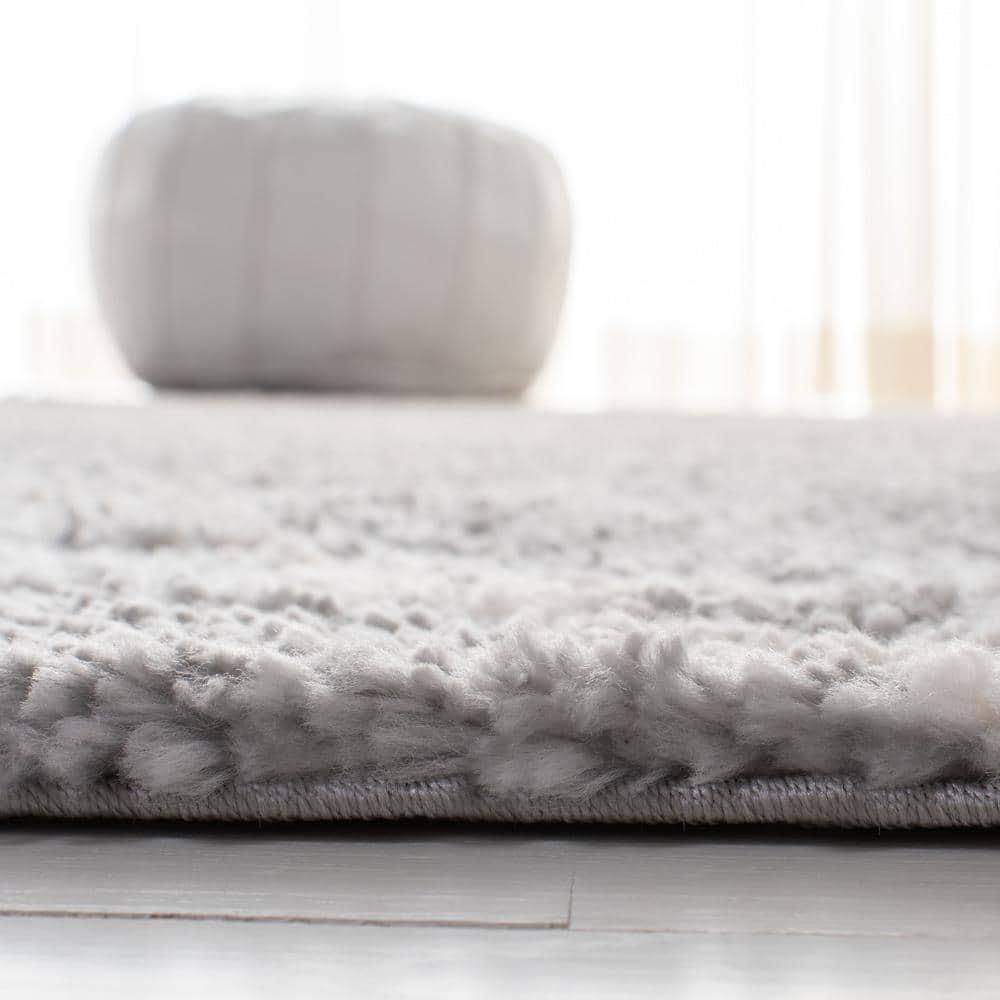 Parma Shag PMA515 Power Loomed Indoor Area Rug - 8'x10' - Grey/Cream - Safavieh