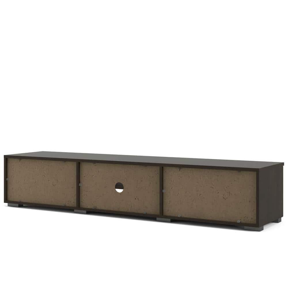 Tvilum Match 2 Drawer TV Stand with 2 Shelves, Dark Chocolate