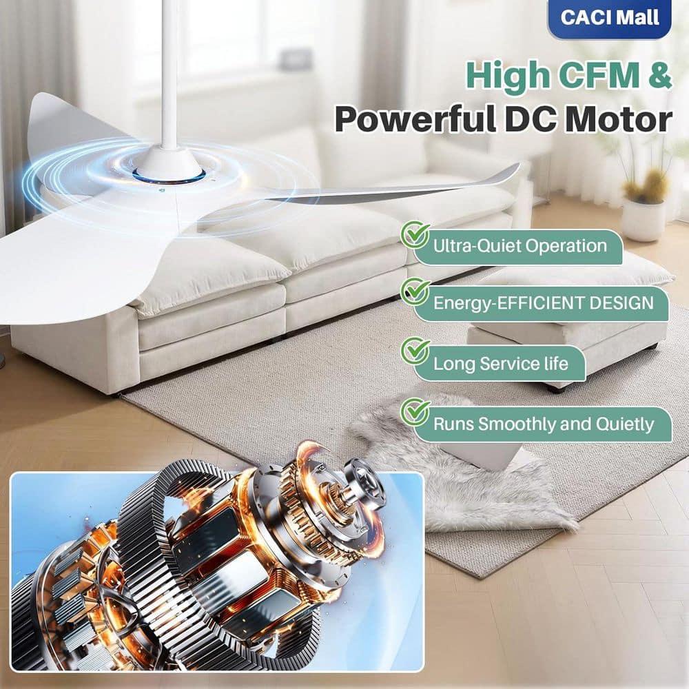 Sofucor 52'' Ceiling Fan Ceiling Fans without Lights for for Patios and Bedroom Black