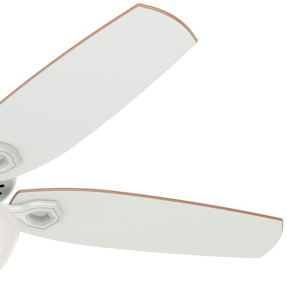 Hunter Fan 52" Builder Deluxe 5 - Blade Standard Ceiling Fan with Pull Chain and Light Kit Included