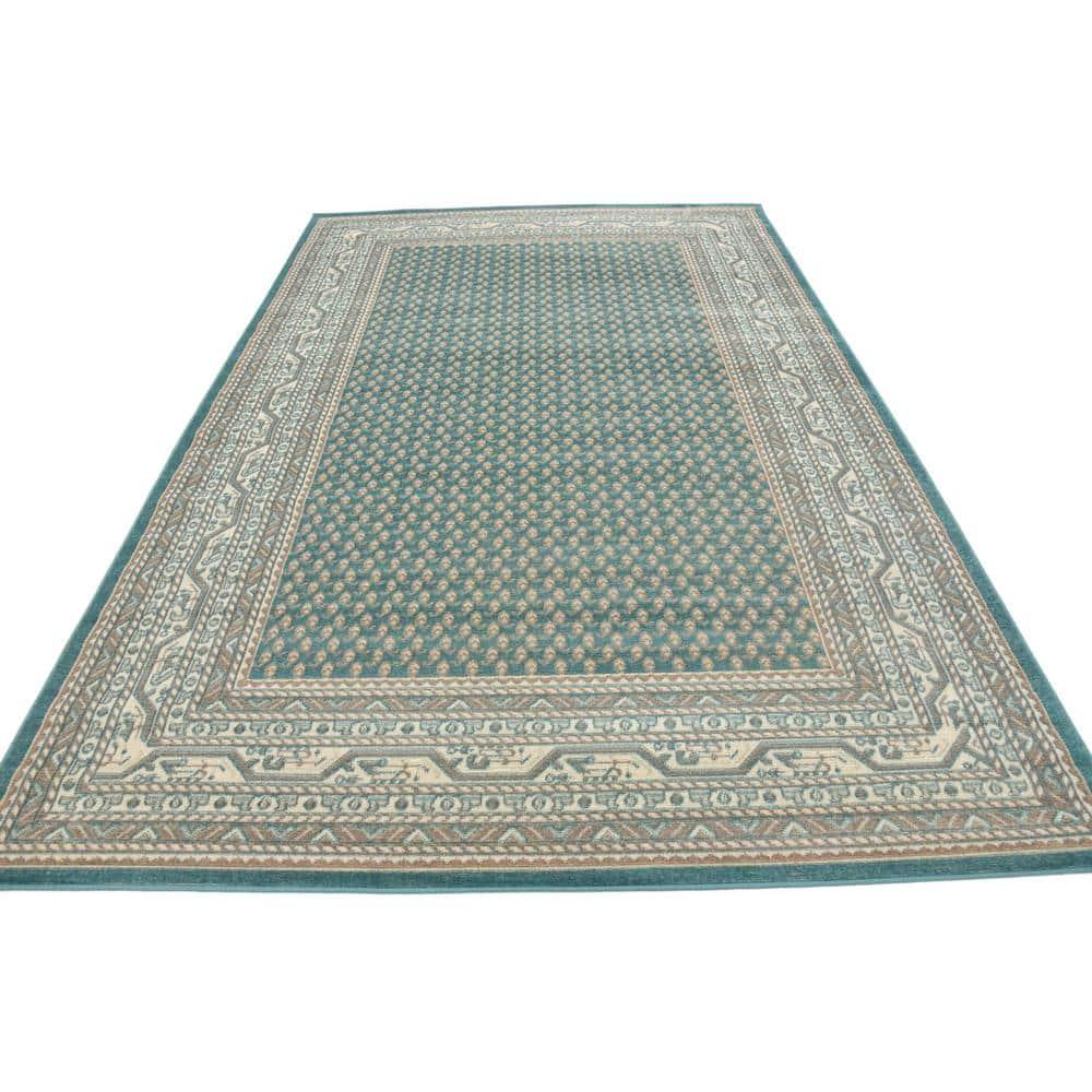 Williamsburg Allover Teal 6' 0 x 9' 0 Area Rug
