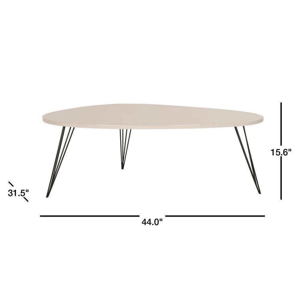 Wynton Coffee Table - Taupe/Black - Safavieh
