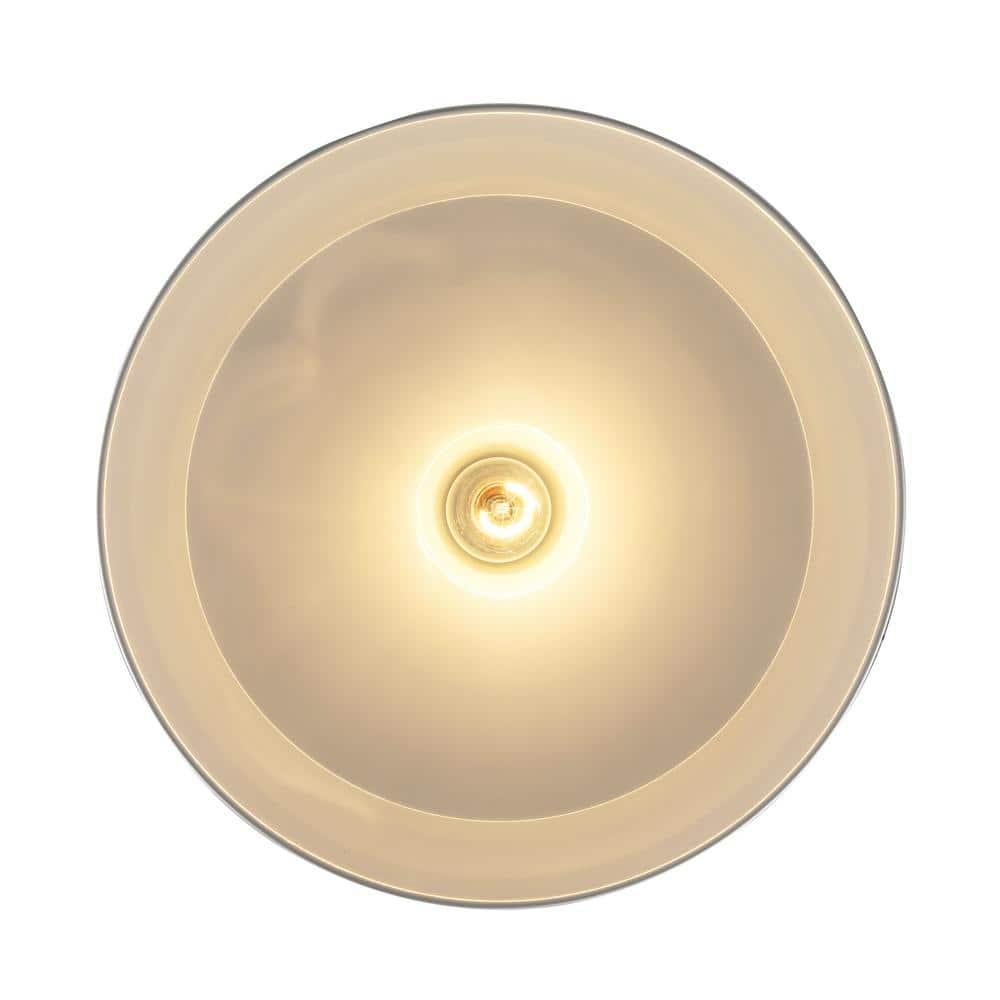 Lucid Lighting White Industrial Dome Medium Hanging Pendant Light