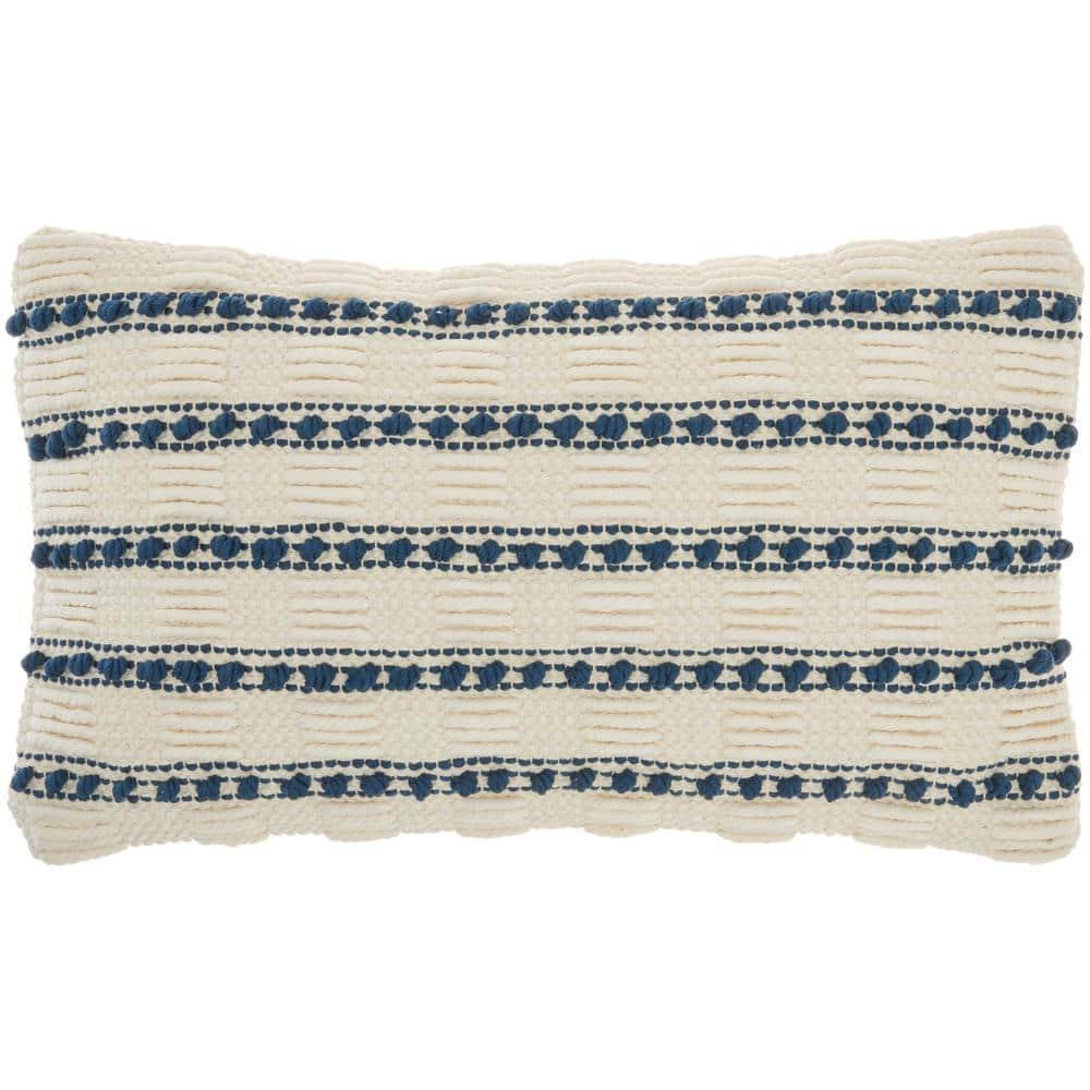 Mina Victory GC384-012020 Textured Cotton Blend Throw Pillow