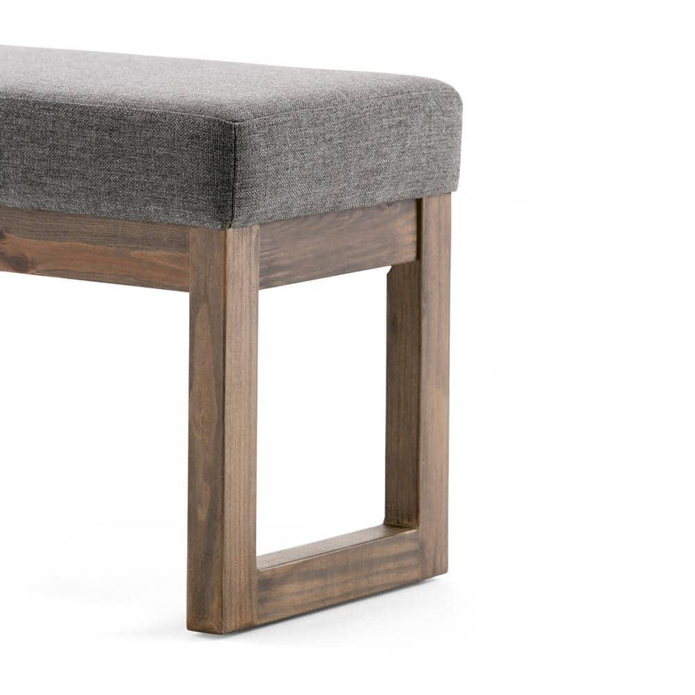 Milltown Tweed Style Fabric Upholstered Bench