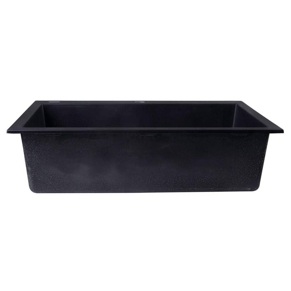 29.88'' L Drop-In Single Bowl Granite Kitchen Sink