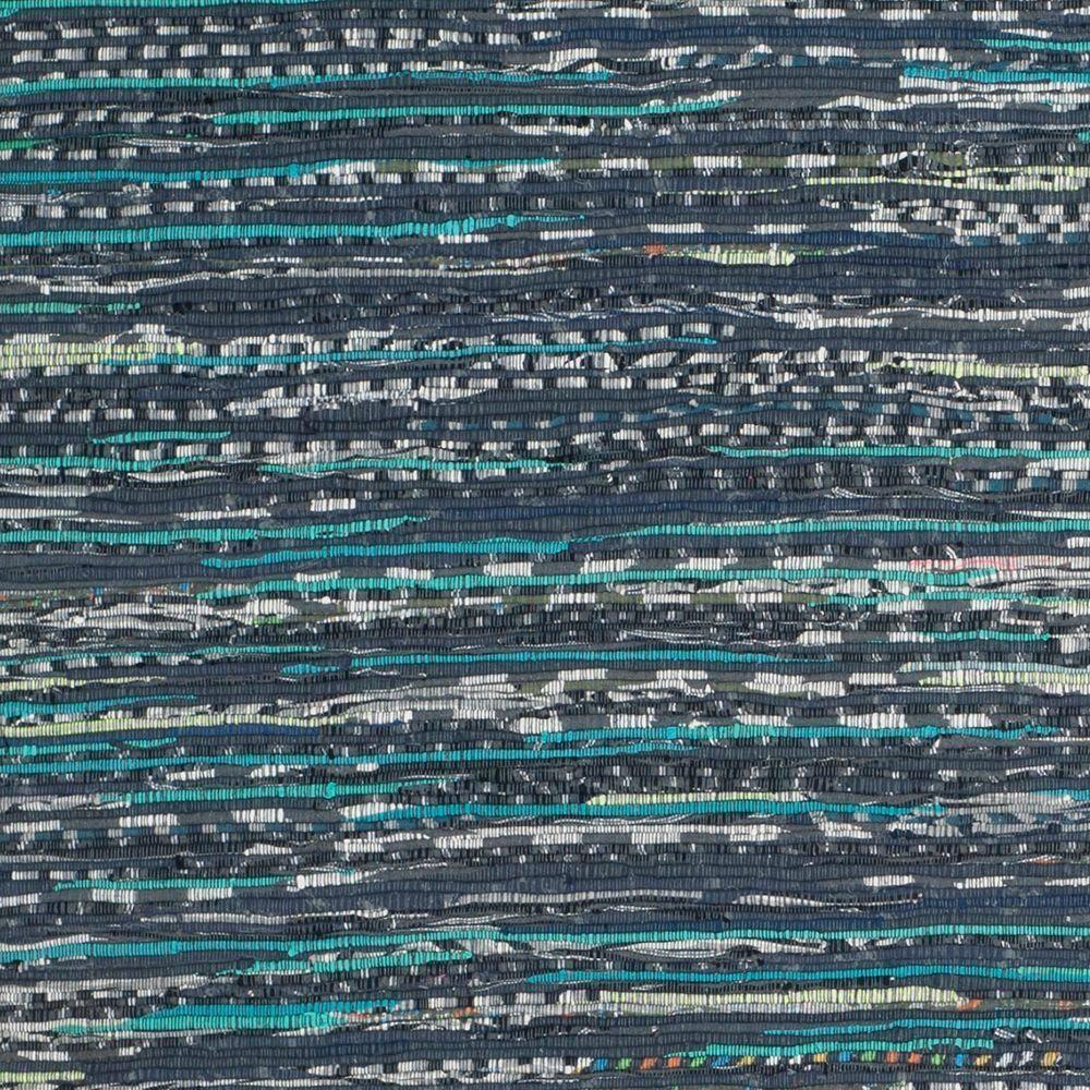 Rag Rug RAR121 Hand Woven Indoor Area Rug - 6'x9' - Ink/Multi - Safavieh