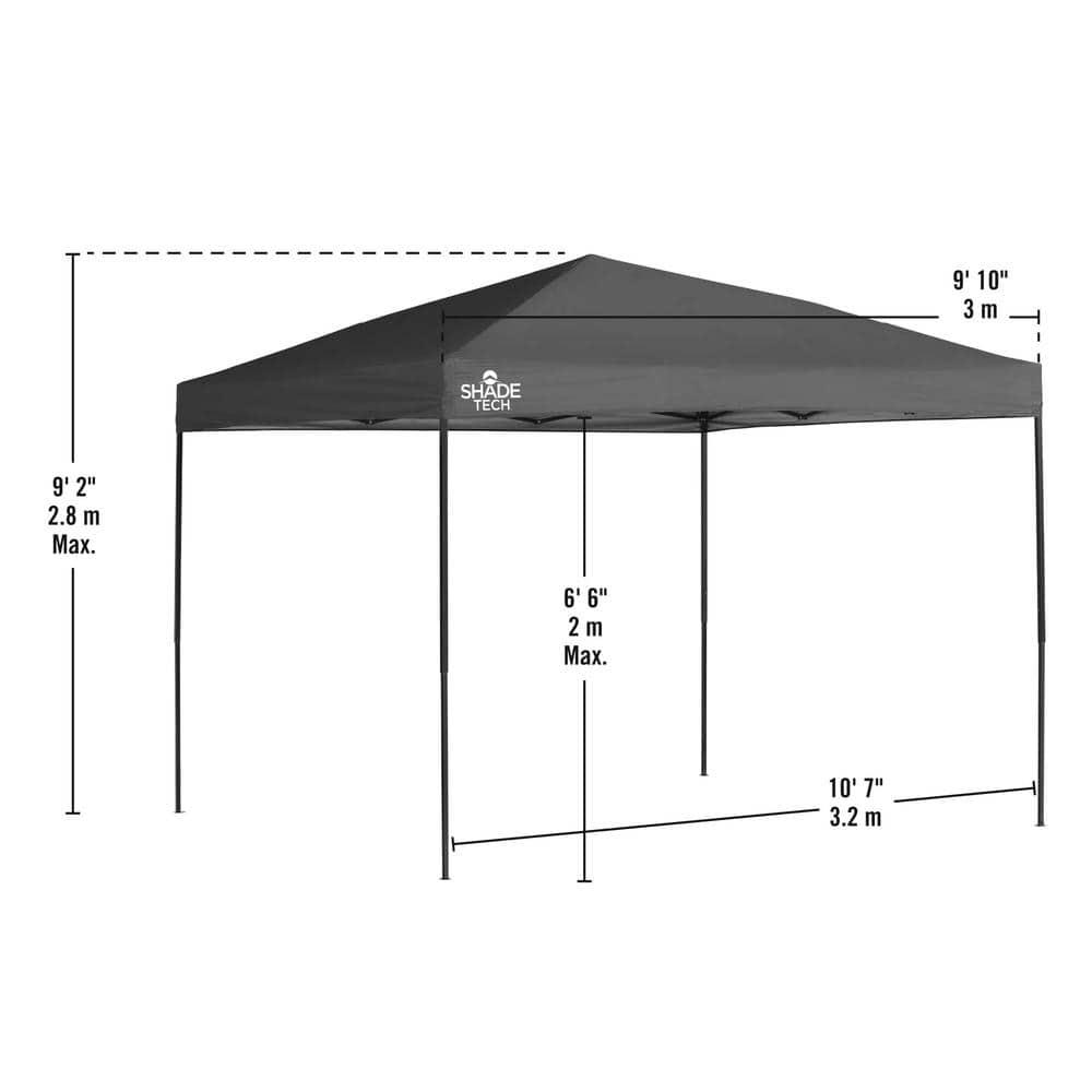 QuikShade Shade Tech 10 Ft. W x 10 Ft. D Steel Pop-Up Canopy
