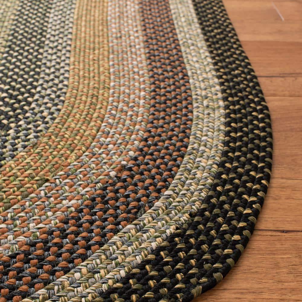 Braided BRD308 Hand Woven Area Rug - Multi - 4'x6' Oval - Safavieh.