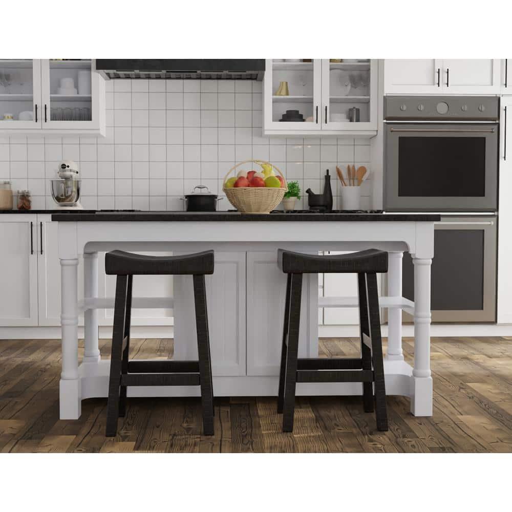 Carolina Living 30" Levi Barstool Espresso Brown: Stained MDF Legs, Fixed Height, Backless Design